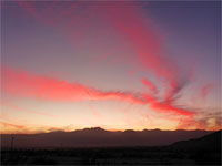 Red clouds at sunset