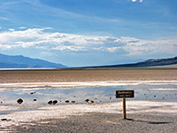 Salt flats in in July