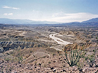 Dry wash in the Carrizo Badlands