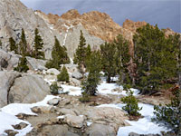 Snow and granite