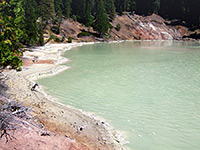 Mud along the edge of the lake