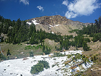 Valley below the peak
