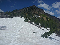 Path across snow