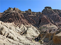 Eroded sandy bluffs