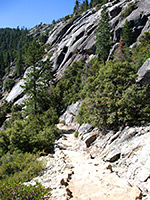 The trail, near the falls