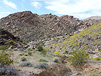 Boulder-covered hills