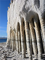 Edge of the columns