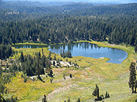 Looking down on Crumbaugh Lake