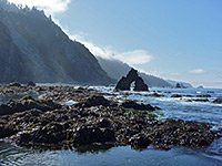 Arch and cliffs