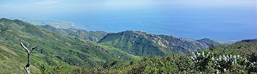 Panorama from the summit ridge