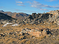 Stone cabin at the Great Sierra Mine