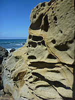 Sculpted rock face