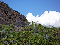 Cloud above lava