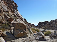 Cliff-lined canyon