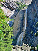 Boulders below the falls