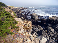 Cliffs and boulders