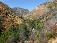 V-shaped canyon