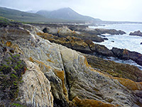 View south along the coast