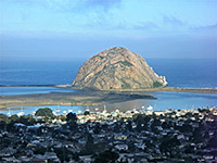 Closer view of Morro Rock