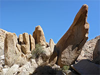 Protruding rocks
