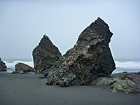 Jagged rocks