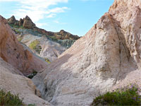 Rock-lined streambed