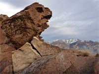 Protruding rock