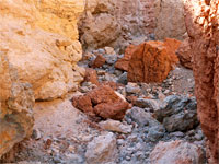 Multicolored boulders