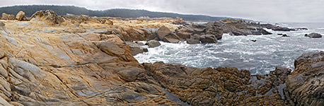 Undulating, wave-carved sandstone