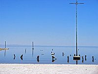 Salt-encrusted posts