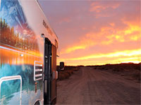 RV at sunrise