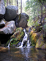 Pool and boulders