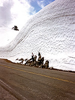 A 40 foot snowdrift