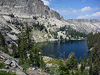 Above a lake