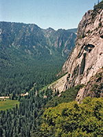 Yosemite Valley, looking west from Yosemite Fall