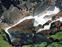 Boulders with rainbow