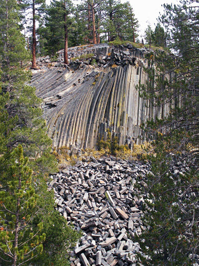 Blocks below the cliffs