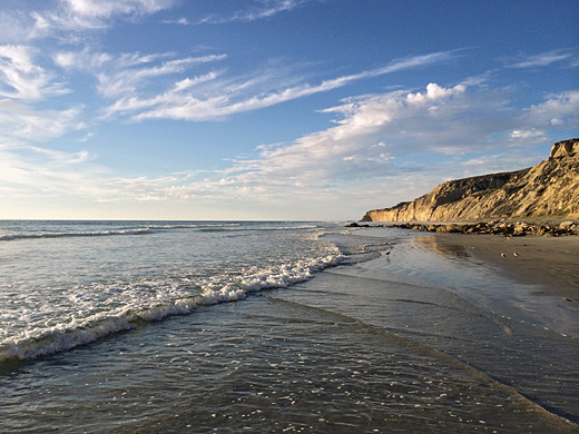 Gentle waves on Black's Beach