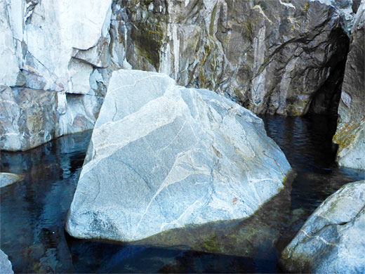 Boulder in a pool