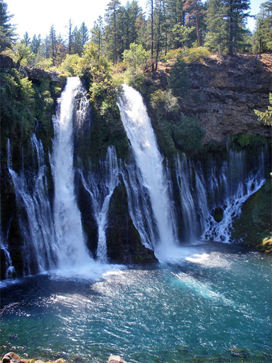 Deep blue pool beneath Burney Falls