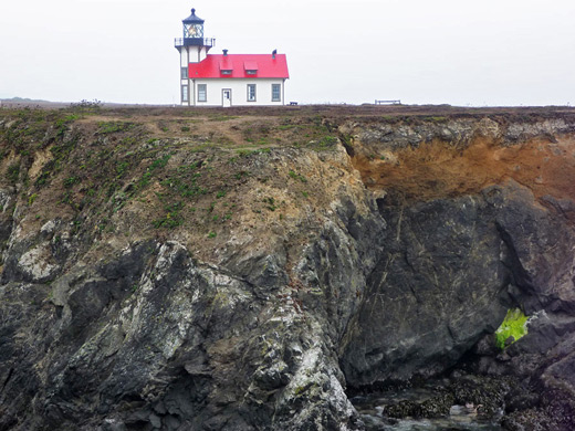 North side of the Point Cabrillo lighthouse