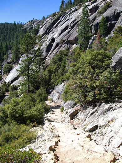 The trail, near the falls