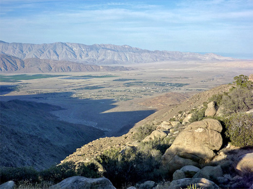 The setting sun, Culp Valley Overlook