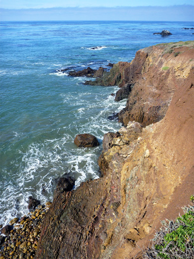 Steep, crumbling cliffs, Estero Bluffs