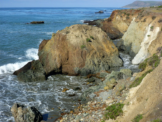 Isolated rock, detached from the mainland