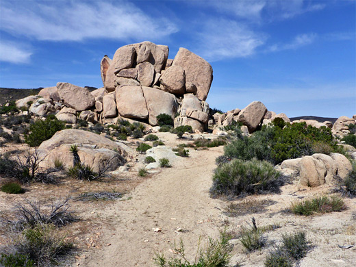 Boulders beside the path