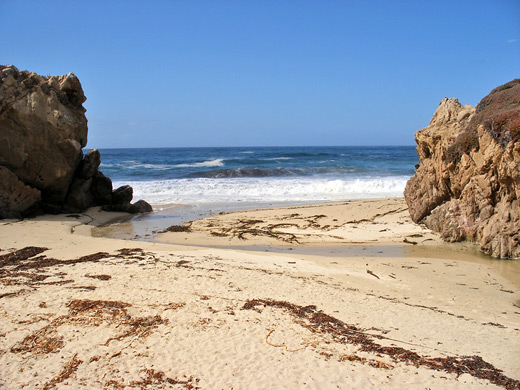 Garrapata Creek flowing into the Pacific Ocean