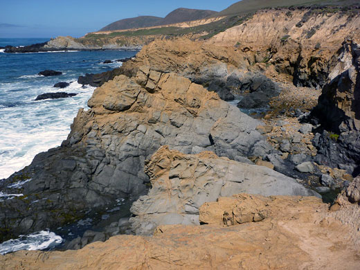 View north along the coast