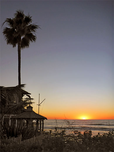 Sunset, along Coast Boulevard