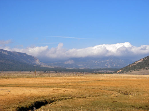 Clouds above the hills at the west end of Long Valley